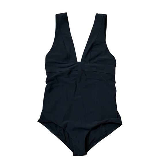 Deep V-Neck Black One-Piece Swimsuit By & Other Stories Size US 8 - Picture 3 of 10